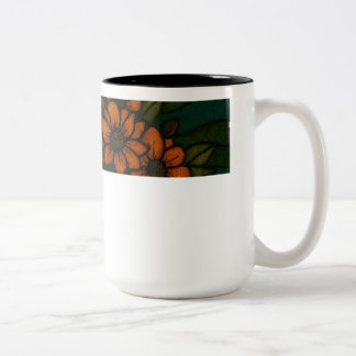 Sunlit Blooms Beneath the Peaks Two-Tone Coffee Mug