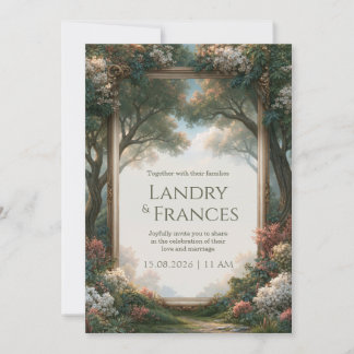 Sunlit Blossom Woodland Wedding Invitation