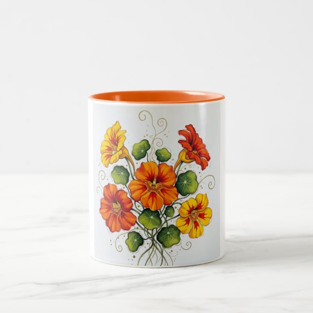 Sunlit Blossoms Ceramic Mug  (Center)
