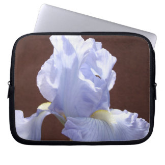 Sunlit Blue Iris Flowers computer Laptop Sleeve