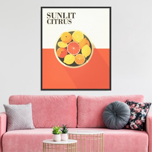 Sunlit Citrus _ Fresh and Vibrant Fruit Art  Canvas Print