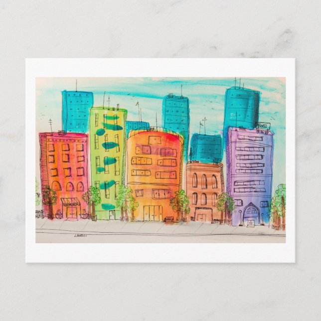 Sunlit City Postcard (Front)