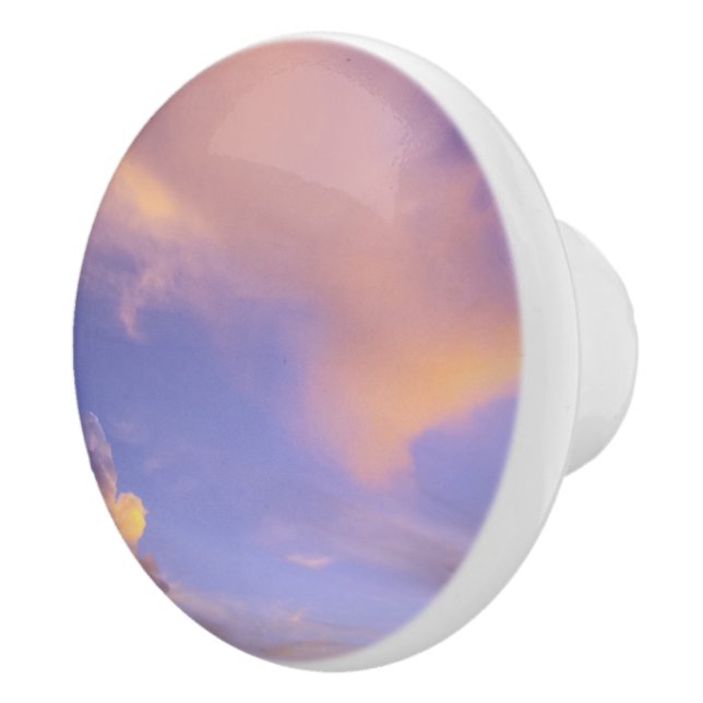 SUNLIT CLOUDS AT SUNSET CERAMIC KNOB (Right)