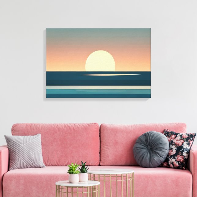 Sunlit Coast abstract art print (Insitu(LivingRoom))