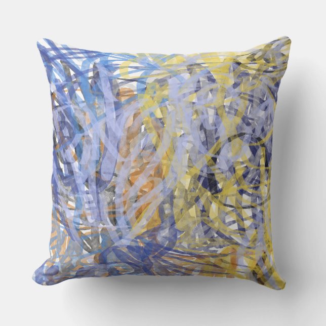 Sunlit Coral Reef Throw Pillow (Front)
