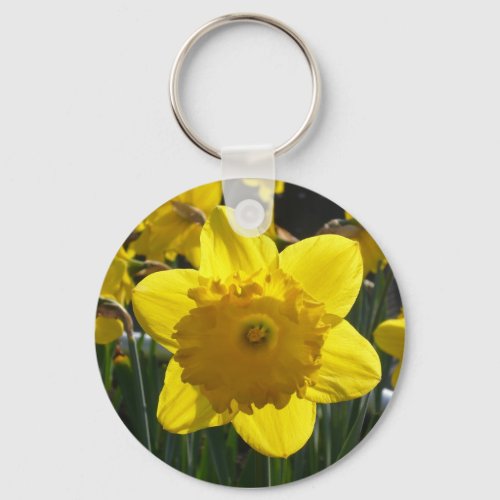 Sunlit Daffodil Keychain