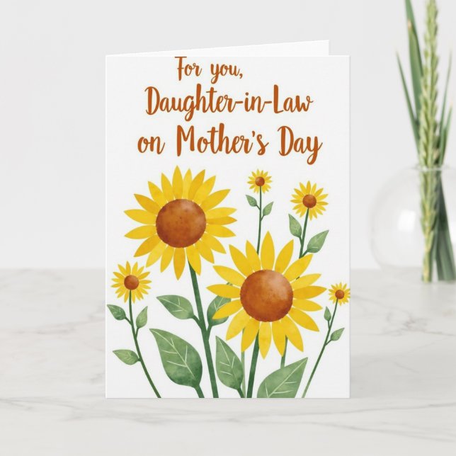 Sunlit Daughterinlaw Mothers Day Card (Front)