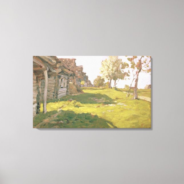 Sunlit Day. A Small Village, 1898 Canvas Print (Front)