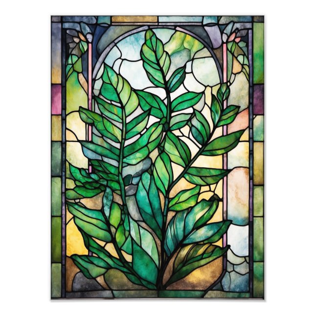 Sunlit Delights: A Stained Glass Lily  Photo Print (Front)