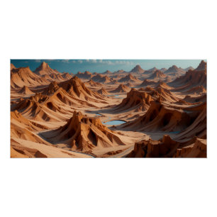 Sunlit Desert Landscape Poster