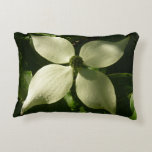 Sunlit Dogwood Blossom Spring Floral Accent Pillow