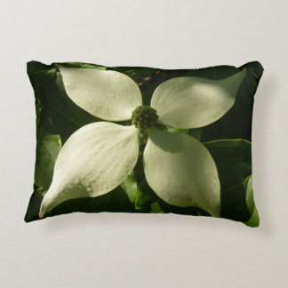 Sunlit Dogwood Blossom Spring Floral Accent Pillow