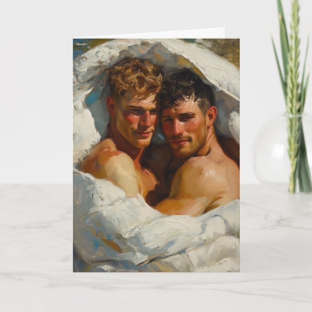Sunlit Duvet Embrace Card (Front)