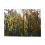 Sunlit Fall Forest Autumn Landscape Doormat
