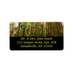 Sunlit Fall Forest Autumn Landscape Label