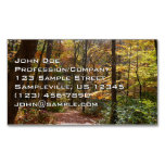 Sunlit Fall Trail in Laurel Hill State Park Business Card Magnet