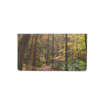 Sunlit Fall Trail in Laurel Hill State Park Checkbook Cover