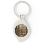 Sunlit Fall Trail in Laurel Hill State Park Keychain