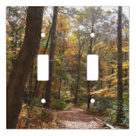 Sunlit Fall Trail in Laurel Hill State Park Light Switch Cover