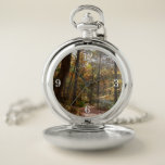 Sunlit Fall Trail in Laurel Hill State Park Pocket Watch
