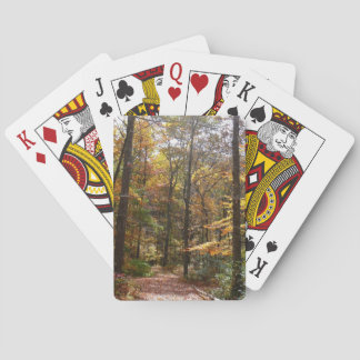 Sunlit Fall Trail in Laurel Hill State Park Poker Cards