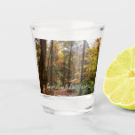 Sunlit Fall Trail in Laurel Hill State Park Shot Glass