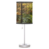 Sunlit Fall Trail in Laurel Hill State Park Table Lamp (Right)