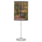 Sunlit Fall Trail in Laurel Hill State Park Table Lamp (Front)