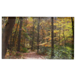 Sunlit Fall Trail in Laurel Hill State Park Table Number Holder
