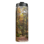 Sunlit Fall Trail in Laurel Hill State Park Thermal Tumbler