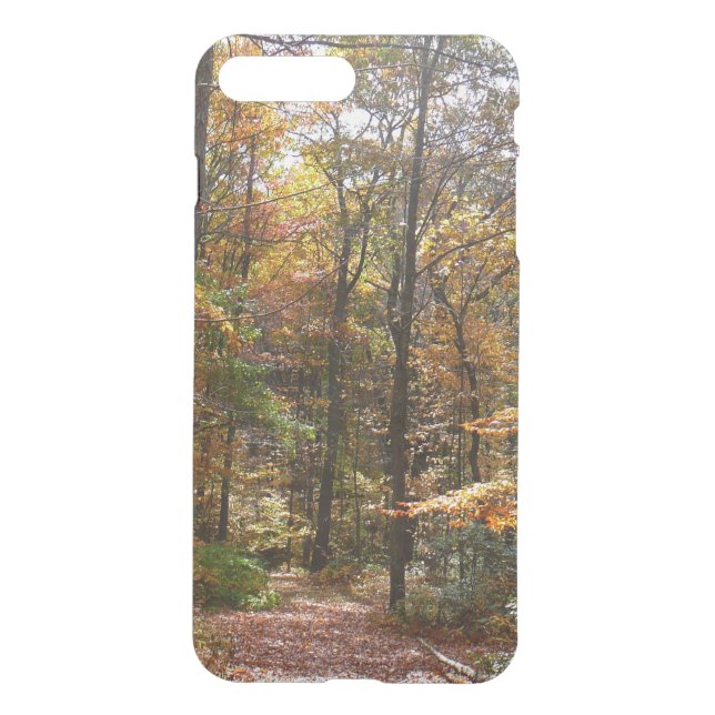 Sunlit Fall Trail in Laurel Hill State Park Uncommon iPhone Case (Back)