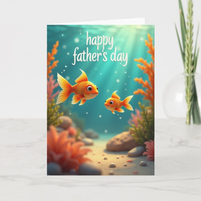 Sunlit Fathers Day Water Card (Front)
