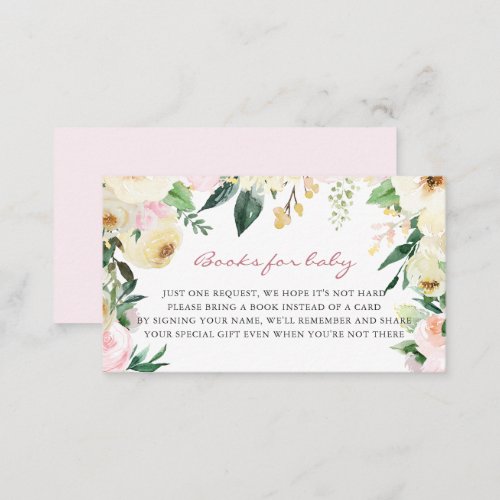 Sunlit Floral  Book Request Enclosure Card