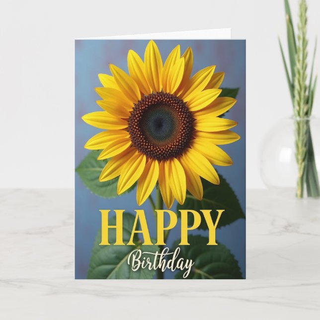 Sunlit Flower Celebration Card (Front)