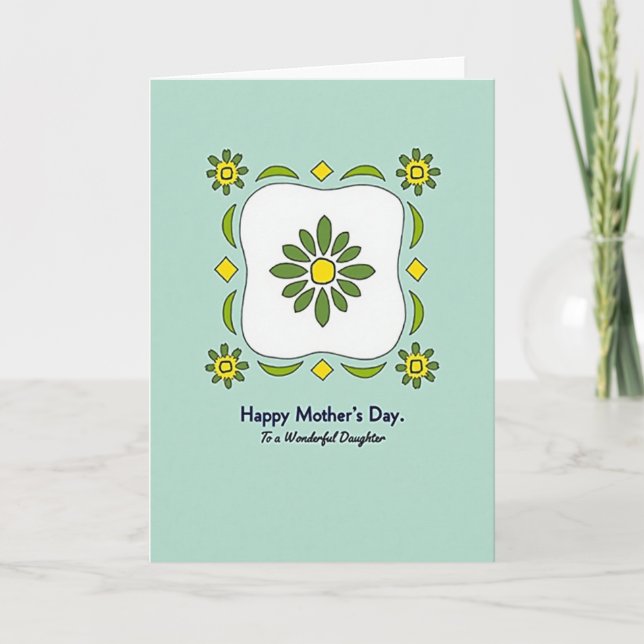 Sunlit Flowers Mothers Day Card (Front)