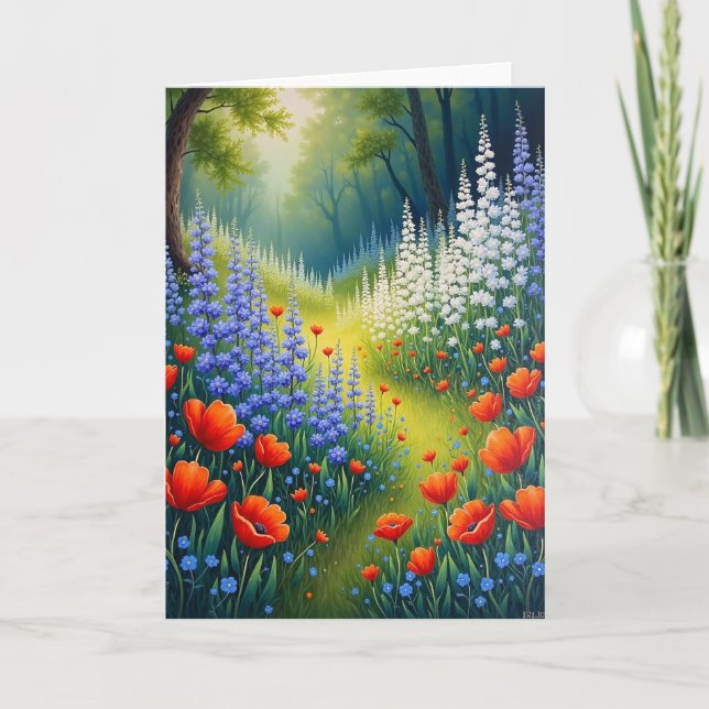 Sunlit Forest Mothers Day Card (Front)