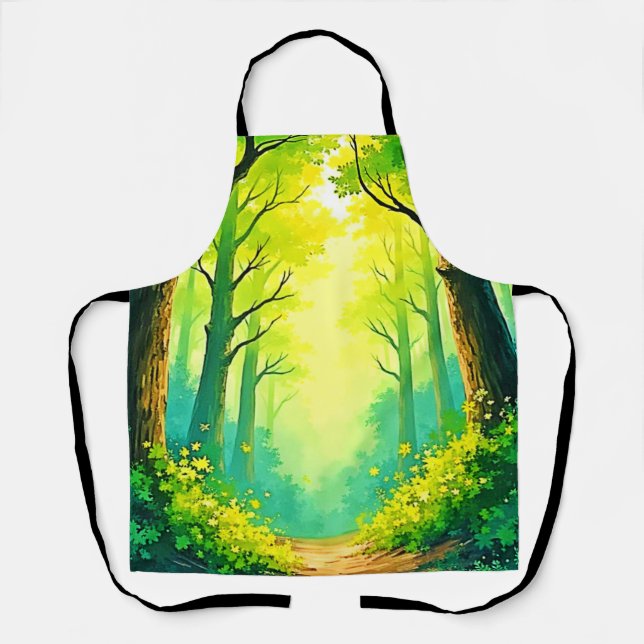 Sunlit Forest Path Apron (Front)