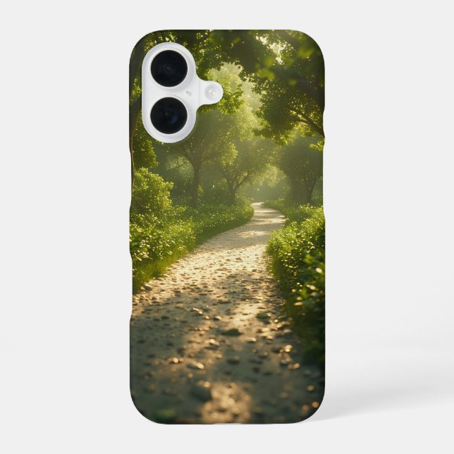 Sunlit Forest Path Iphone Case (Back)
