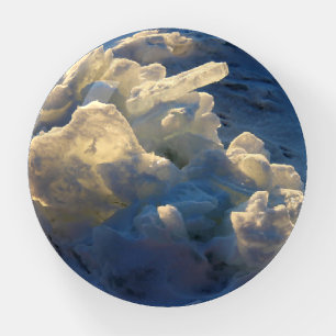 Sunlit Frozen Lake Paperweight