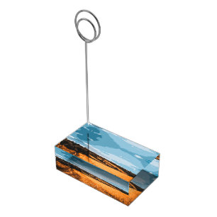 Sunlit Golden Rustic Summer Country Field Nature Place Card Holder