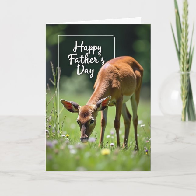 Sunlit Grazing Fathers Day Card (Front)