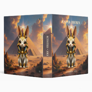 Sunlit Guardian – Desert Relic Bunny.  3 Ring Binder