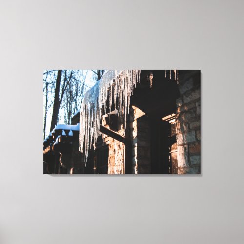 Sunlit Icicles Canvas Print