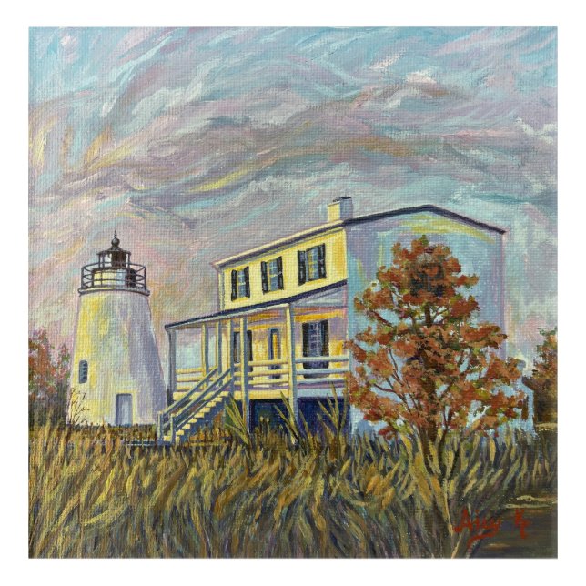 Sunlit Lighthouse Acrylic Print (Front)