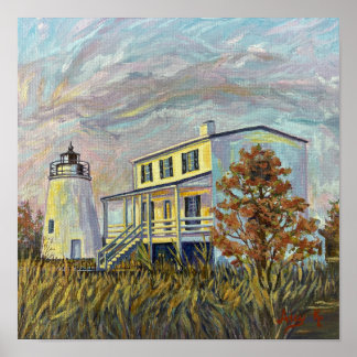 Sunlit Lighthouse Poster