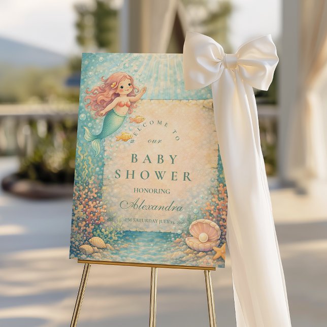 Sunlit Mermaid Reef Baby Shower Foam Board (Creator Uploaded)