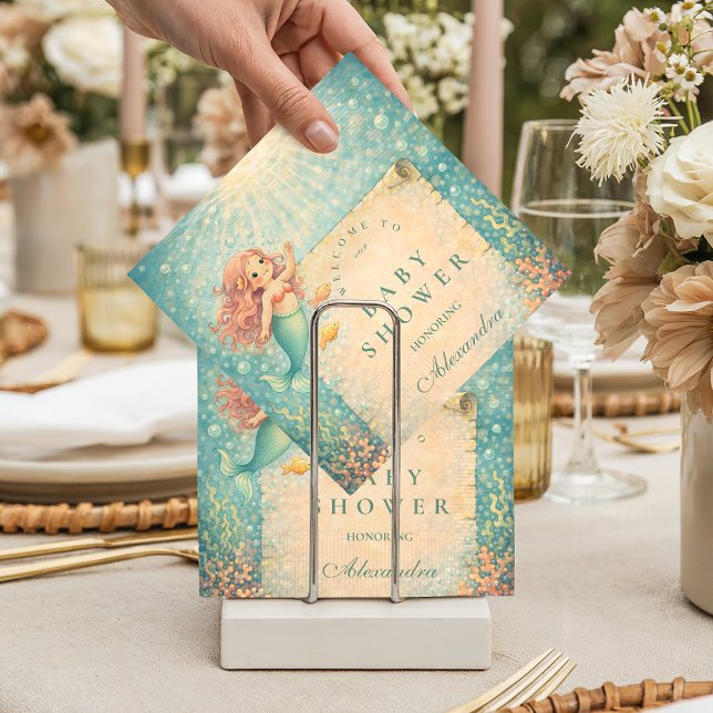Sunlit Mermaid Reef Baby Shower Napkins (Creator Uploaded)