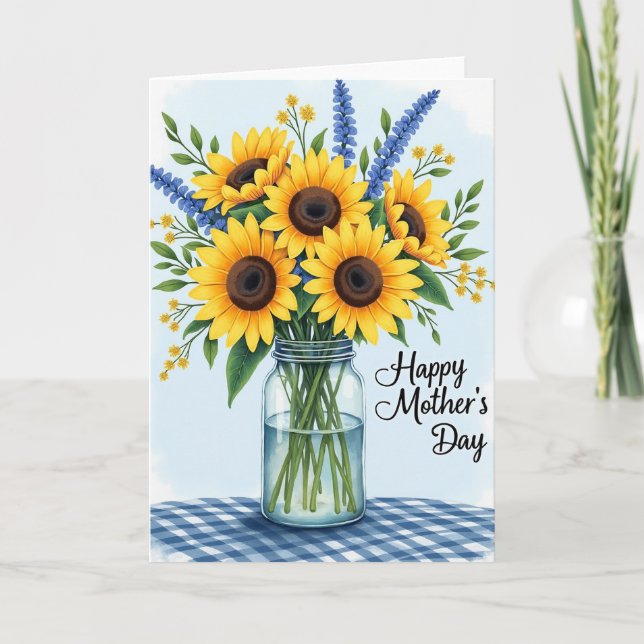 Sunlit Mothers Day Bouquet Card (Front)