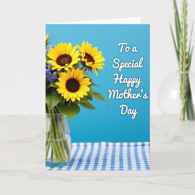 Sunlit Mothers Day Floral Card (Front)