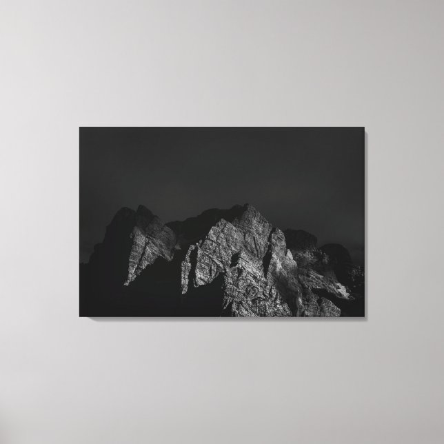 Sunlit mountains canvas print (Front)